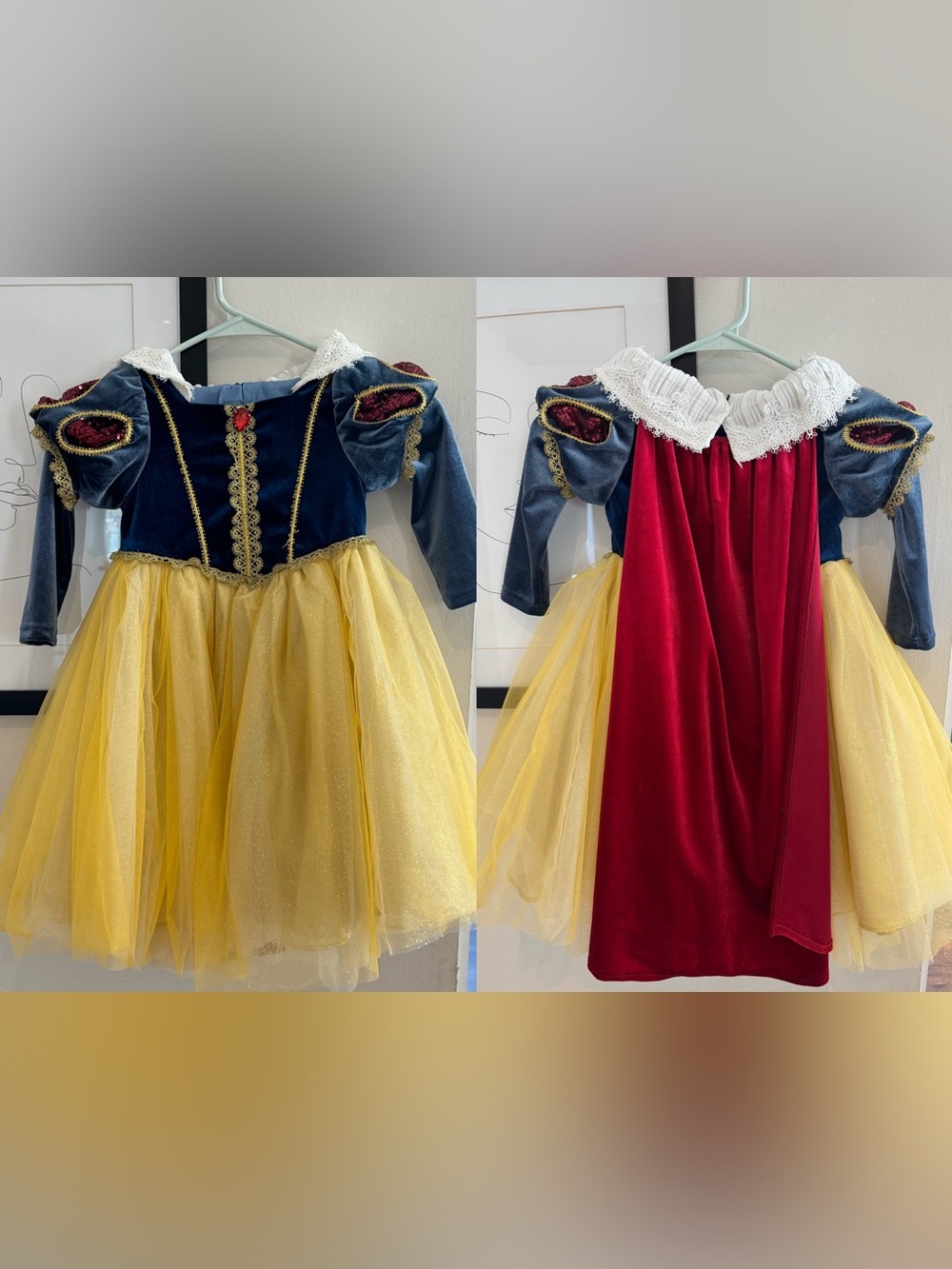 toddler Snow White Princess Costume Dress size 90cm-100cm
